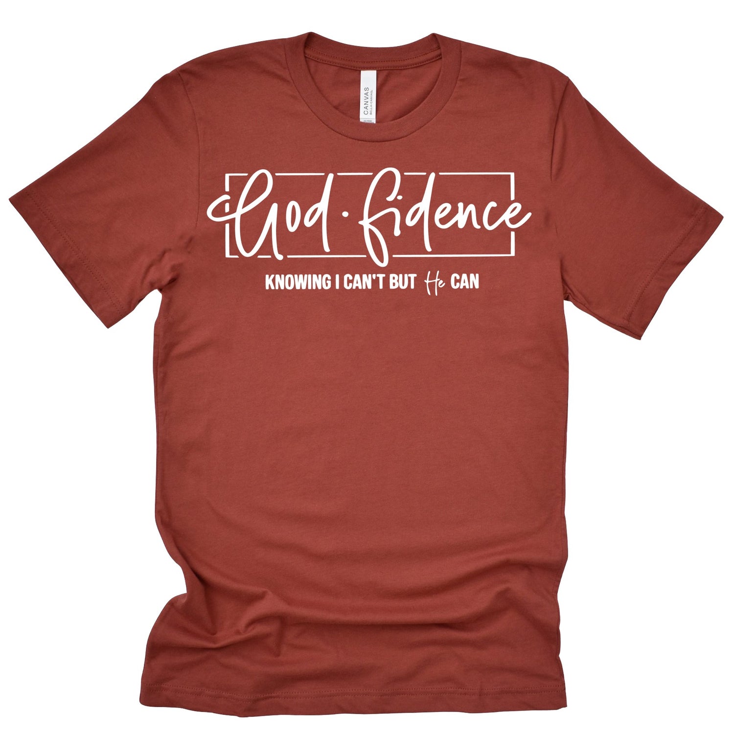 God-fidence T-Shirts Profyle District Unisex Small Rust