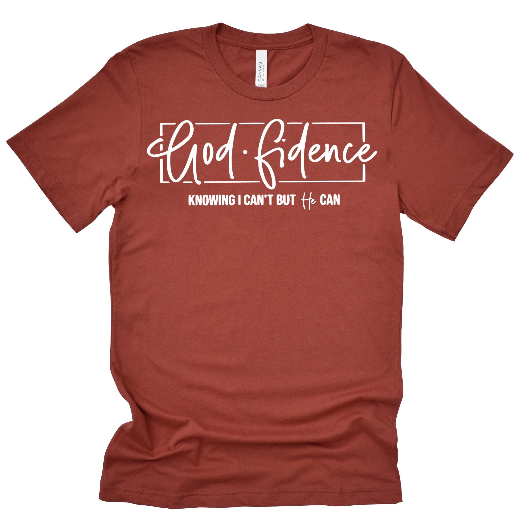 God-fidence T-Shirts Profyle District Unisex Small Rust