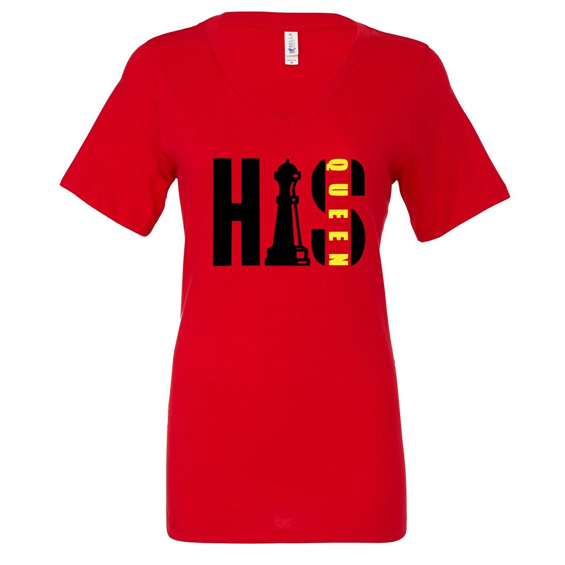 His Queen T-Shirts Profyle District Ladies Small Red