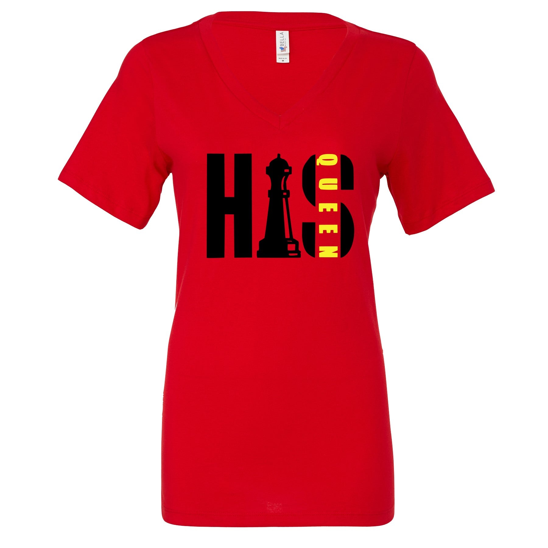 His Queen T-Shirts Profyle District Ladies Small Red