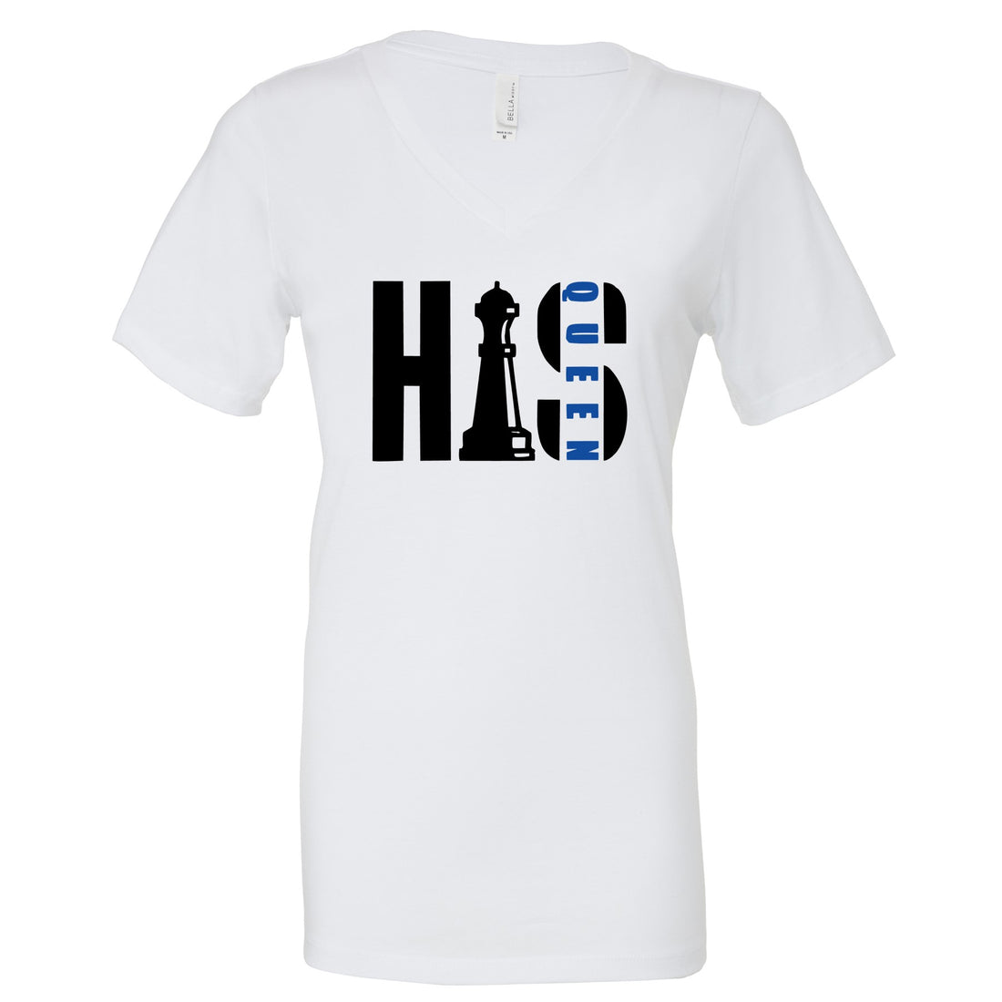 His Queen T-Shirts Profyle District Ladies Small White