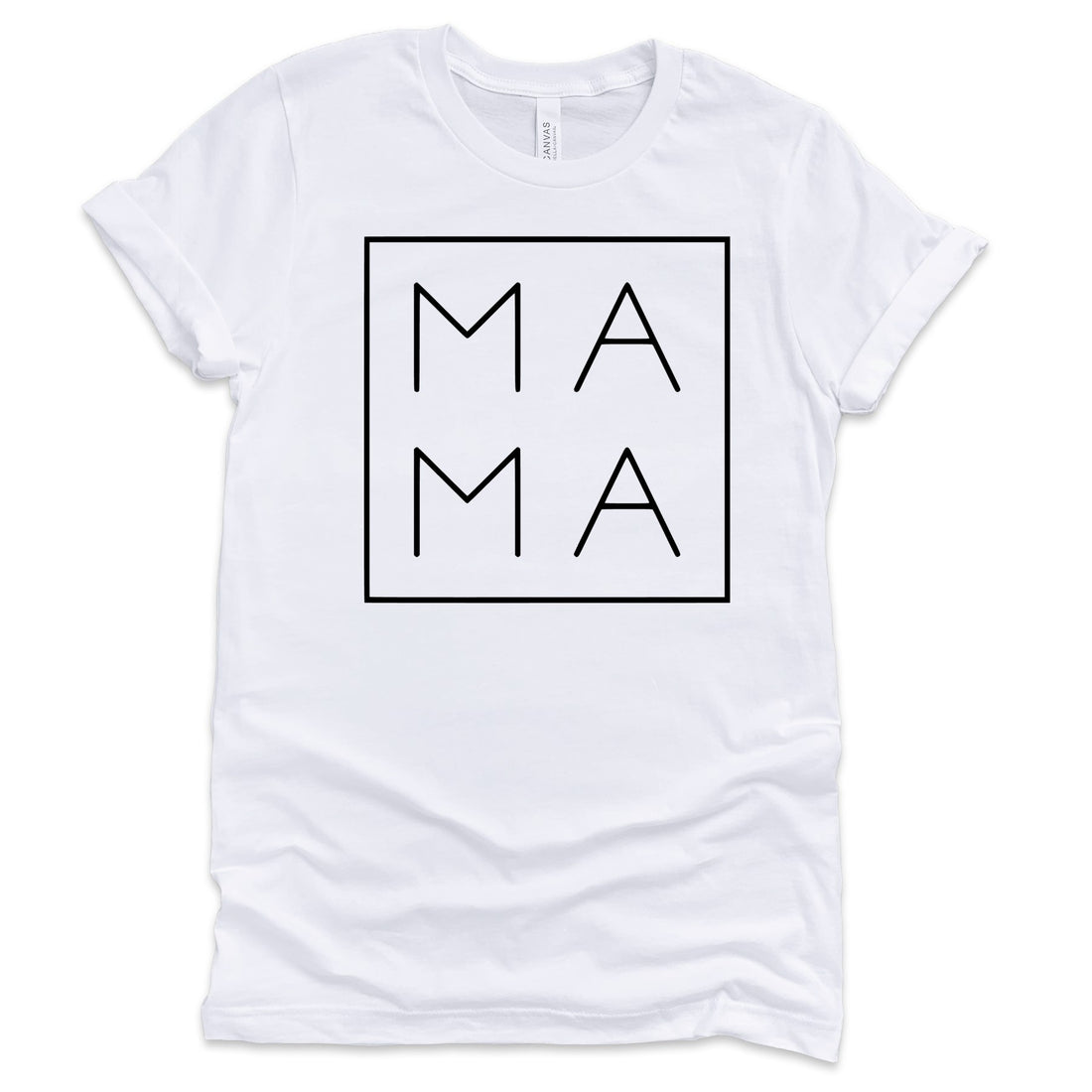 Mama-Mini T-Shirts Profyle District Unisex Small White